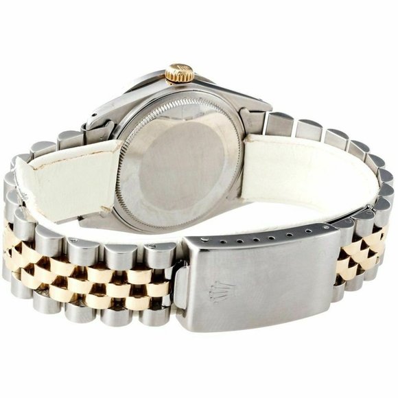 Men's Rolex 36mm 2CT 18k Two Tone Watch! w/ rolex box - Picture 5 of 6